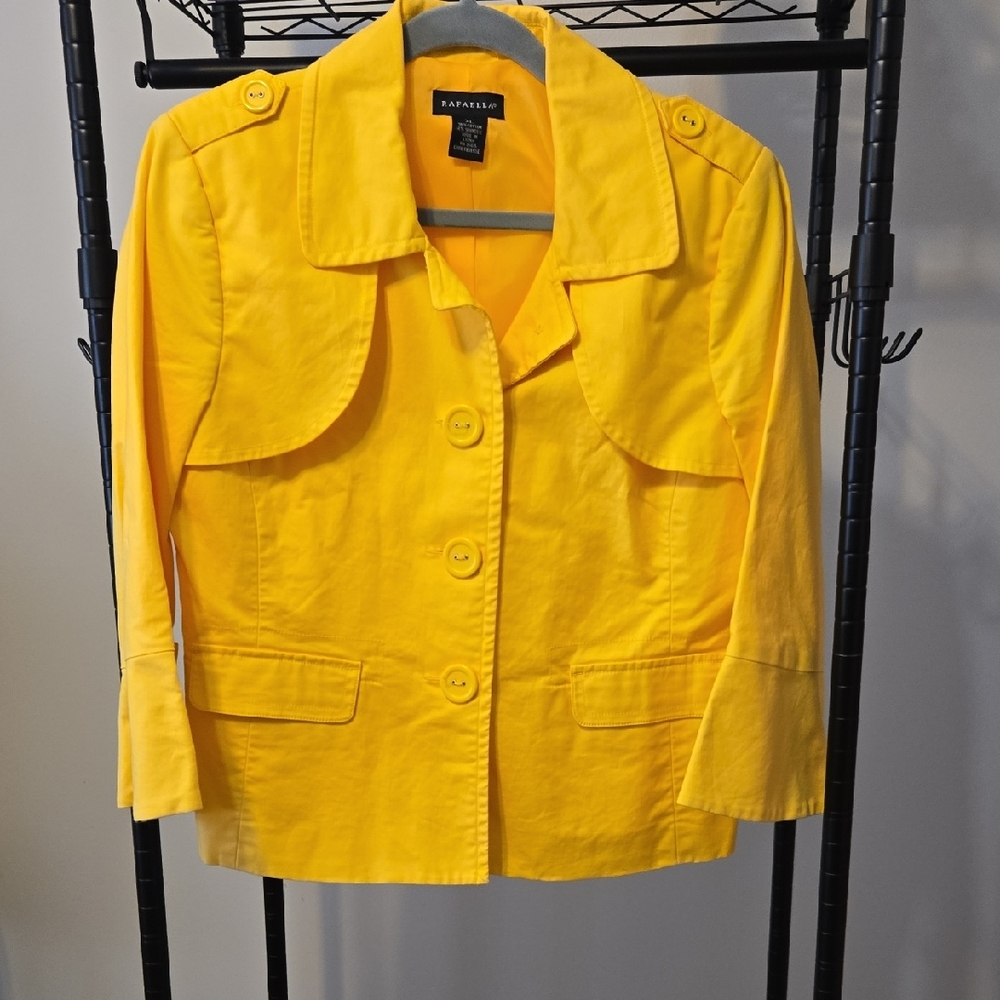 Rafaella Bright Yellow Cropped Blazer